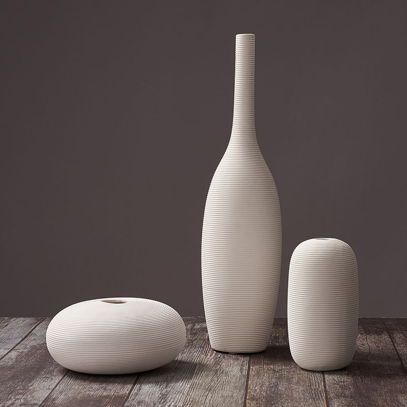 Nórdico ins estilo jarrón de cerámica sala de estar TV gabinete mesa de comedor creativo suave decoración flor seca florero