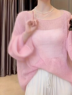 R 22265 Thin Lazy Loose Knit Cardigan ����㼑Ќ����_�����R�d