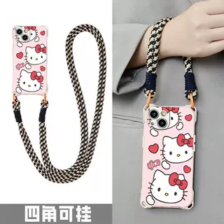 粉色KT猫17 16适用iPhone15PROMAX手机壳苹果15新款14/13/12女11
