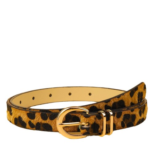 European and American Style Leopard Print Leather Belt for Women, High-End, Versatile, Fashionable, Buckle Belt, Simple, Wholesale