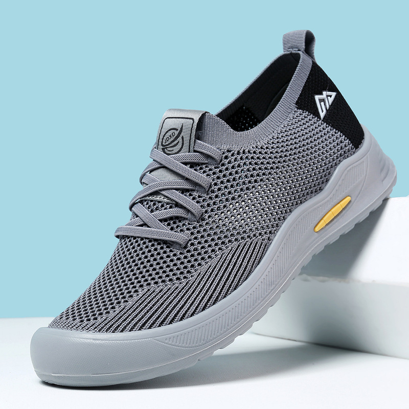 2026 New Summer Fly-Knit Mesh Shoes for Men, Casual, Comfortable, Breathable Dad Shoes, Low-Cut Versatile Non-Slip Wear-Resistant Single Shoes