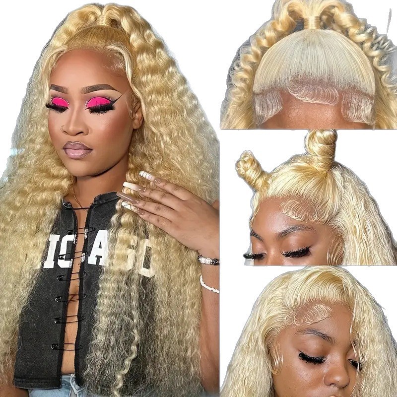 13x6 Deep Wave Lace Front Wigs pelucas de encaje delantera para mujeres pequeñas pelucas de cabello rizado largo