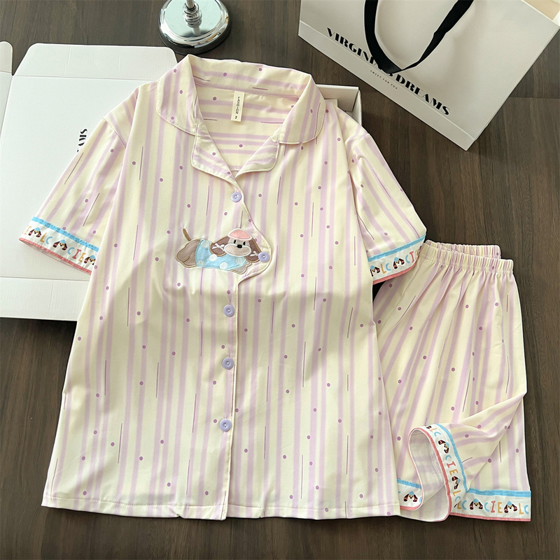 Super Comfortable Cloud-Like Cotton Pajamas for Women, Summer 2026, Cute Cartoon Sweet Loose Fit, Fresh Home Wear Set
