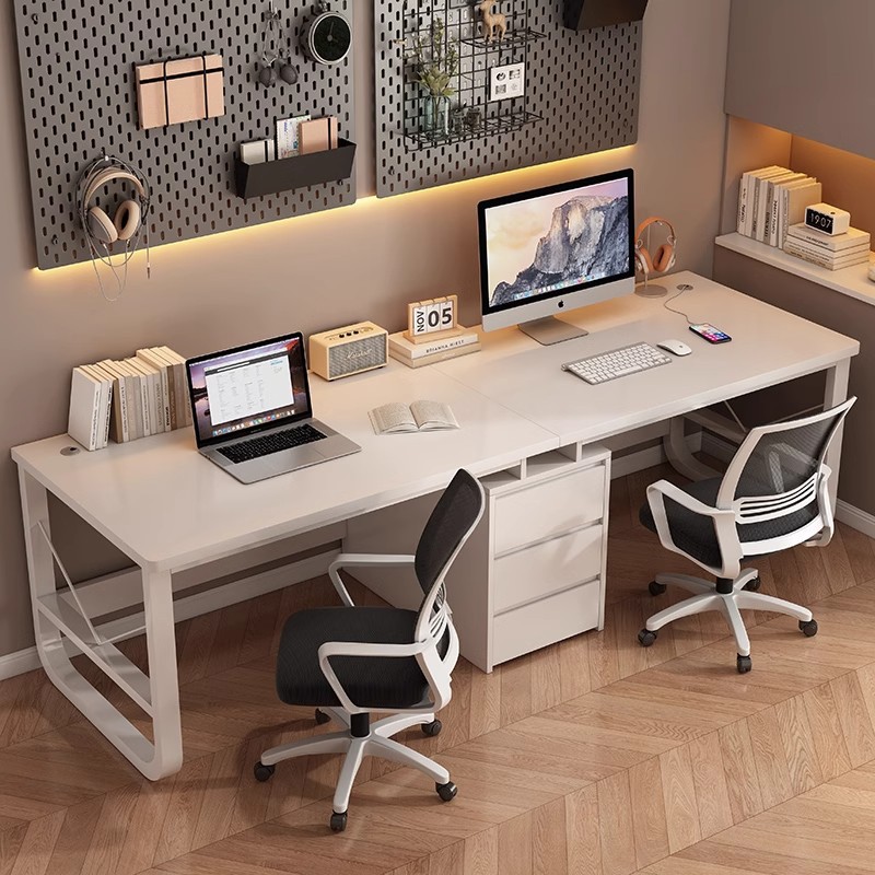 Escritorio de computadora de doble persona escritorio largo escritorio doméstico dormitorio lado a lado mesa de deportes electrónicos escritorio de escritorio simple escritorio de escritorio de estudiantes