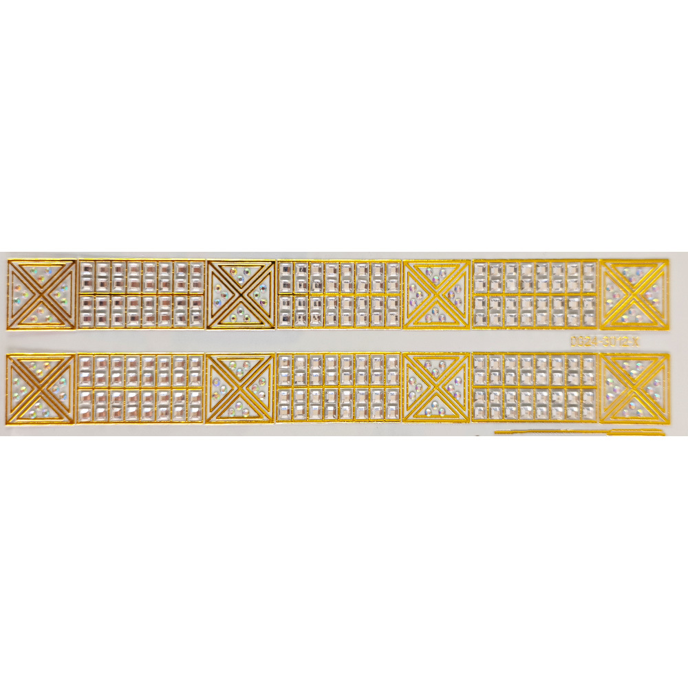 Etiqueta engomada de diamantes bronceado de acrílico transfronterizo Decoración de gemas de bricolaje Adhesivo de cristal hecho a mano para niños Etiqueta engomada de forma rasgada