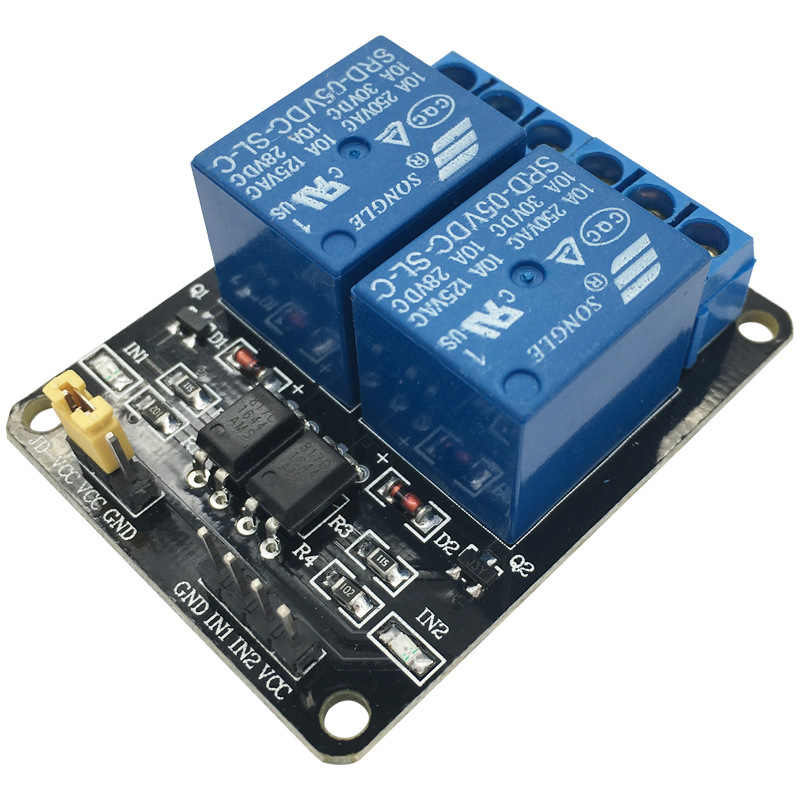 1/2/4/8/16路5V/12V低电平带光耦继电器模块单片机 开发板 扩展板