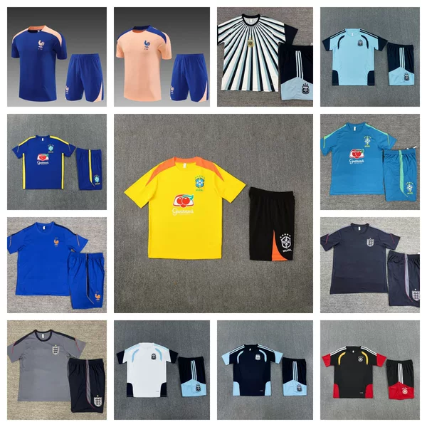 2627 World Cup Jersey Training Kit Argentina Brazil Mexico Spain Germany France Portugal Set