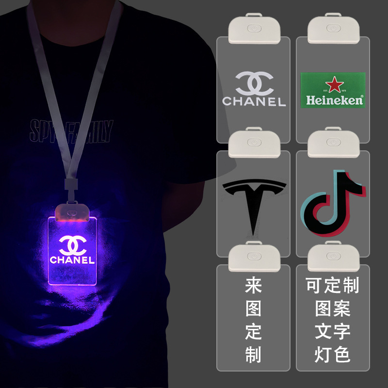 Acrílico luminoso listado bar tarjeta de trabajo concierto KTV bustle atmósfera personalizada led luminoso tablero colgante