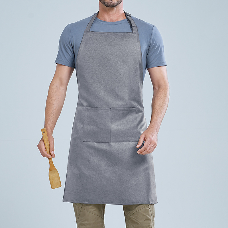 Transfronterizo Amazon halter poliéster delantal logotipo personalizado restaurante occidental café ropa de trabajo hogar cocina delantal