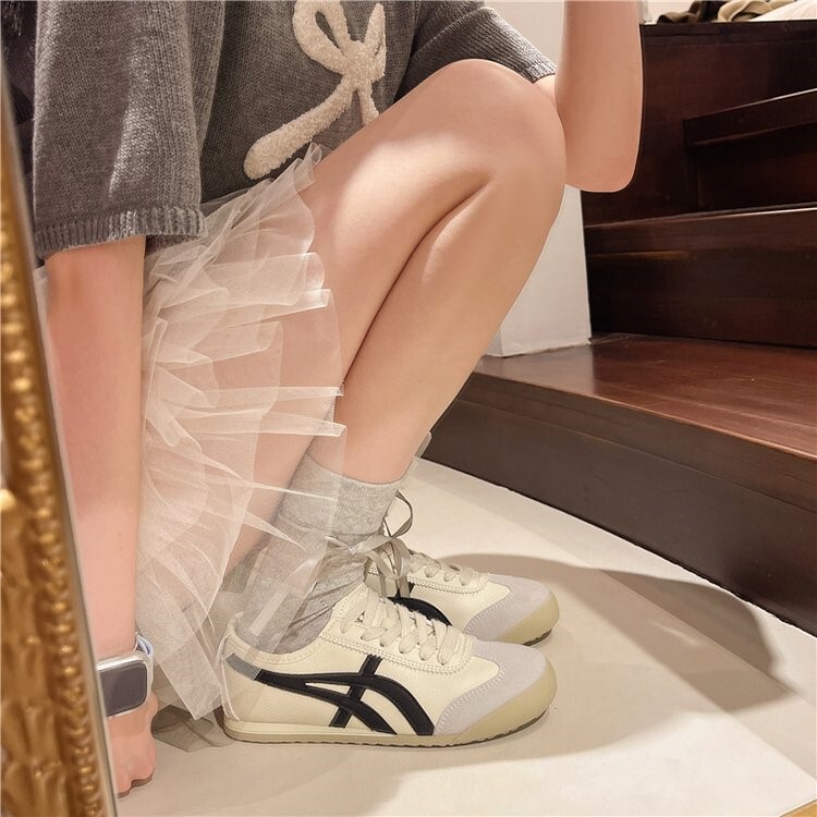 时尚复古阿甘鞋女2025春秋季小众平底德训小白鞋校园风韩系休闲鞋|undefined