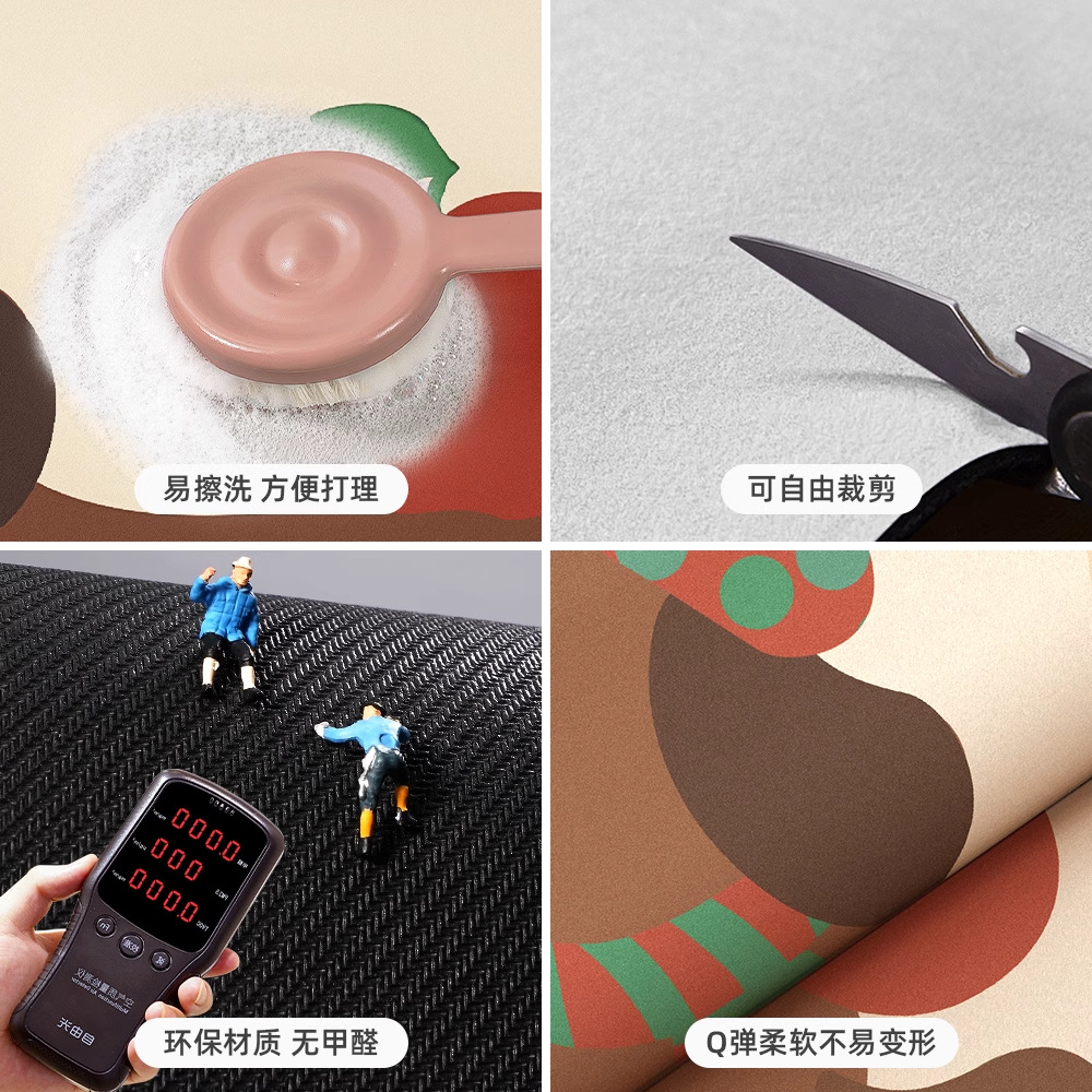 Alfombrilla absorbente de baño de dibujos animados, alfombra antideslizante de barro de diatomeas en la puerta del baño, alfombra de secado rápido desechable para el baño doméstico