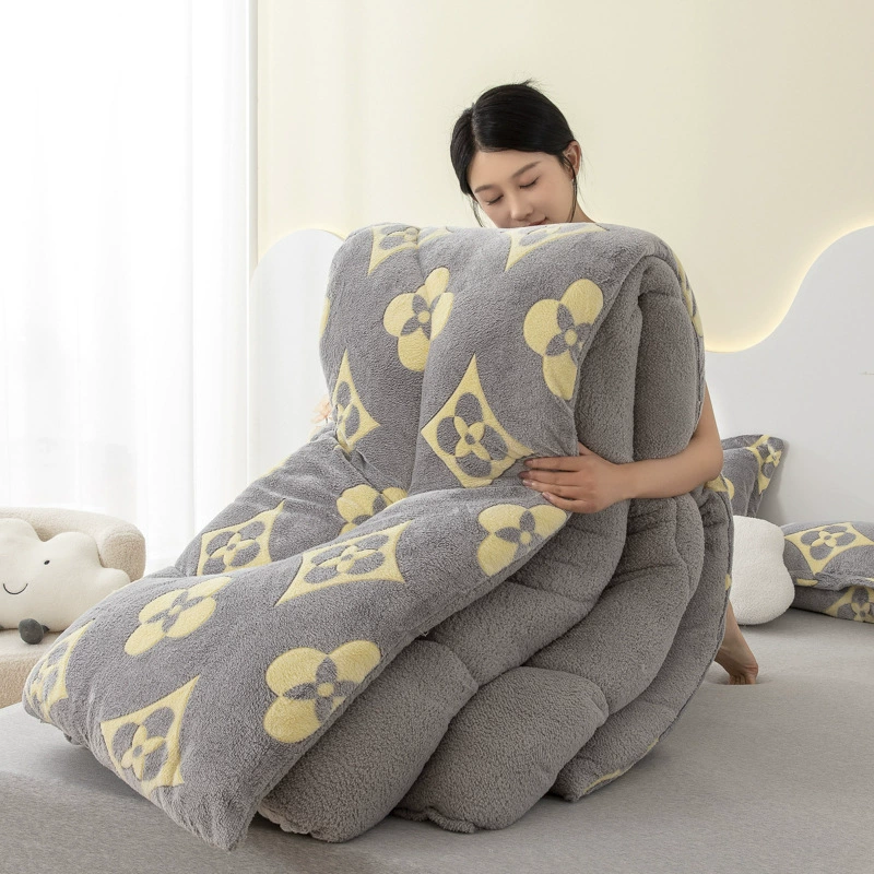 Одеяло из овечьей шерсти, снежинковый вельвет, теплое одеяло для общежития, односпальное, для осени и зимы, двустороннее одеяло на флисовой подкладке, двустороннее одеяло на весну и осень.
