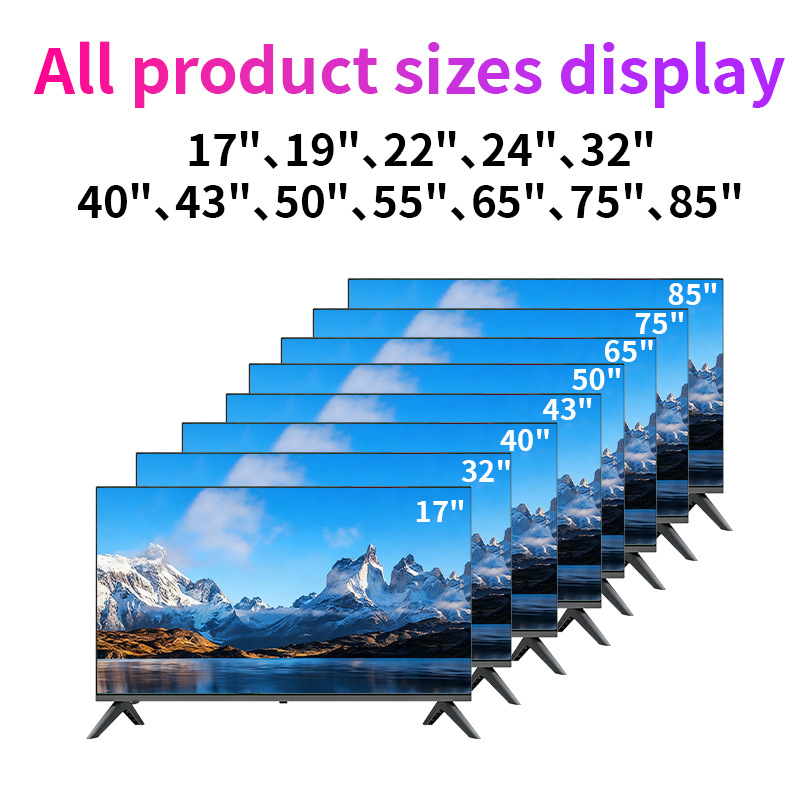 Televisión transfronteriza procesamiento al por mayor de 100 pulgadas pantalla grande 75 pulgadas 4K TV inteligente 55 pulgadas TV a color 43 TV LCD image 4