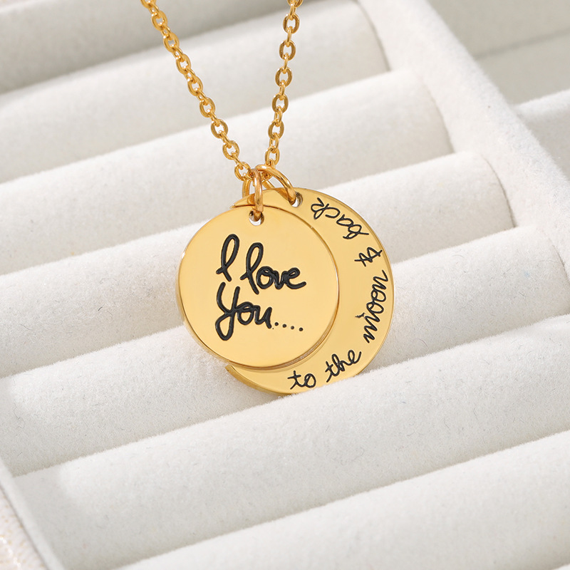 Simple Stainless Steel Creative Letter Necklace display picture 1