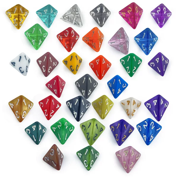 Wholesale acrylic dice running group game entertainment dice board game 4-sided DND and COC game dice dice dice