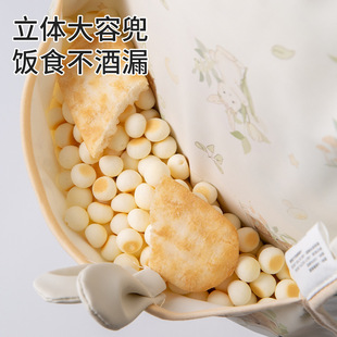 Children's waterproof eating bib sleevless for supplementary food, anti-dirty, with ties on the back, with pocket 3