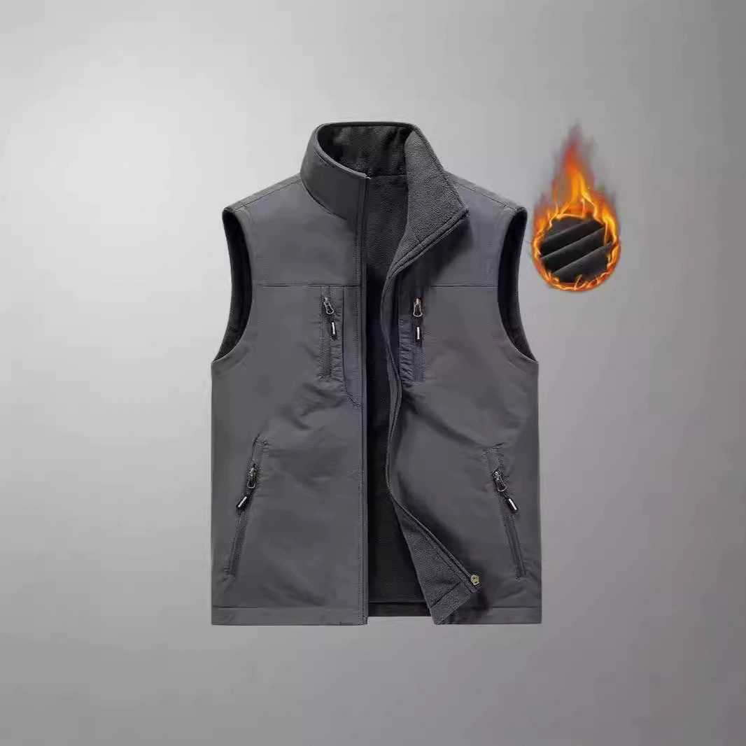 Double-sided travel sports warm vest, plus size