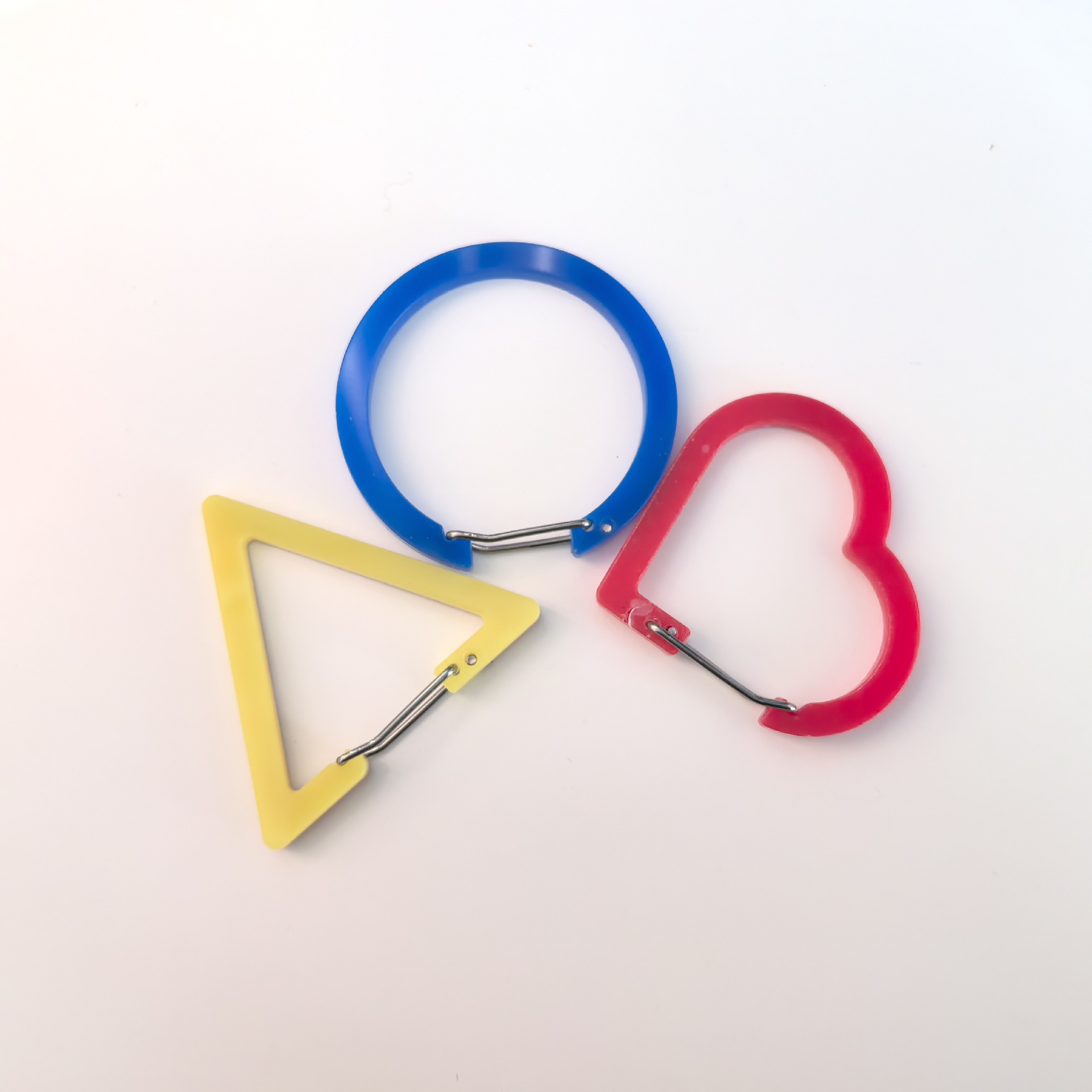 塑料制品爱心星星圆形环式卡扣亚克力