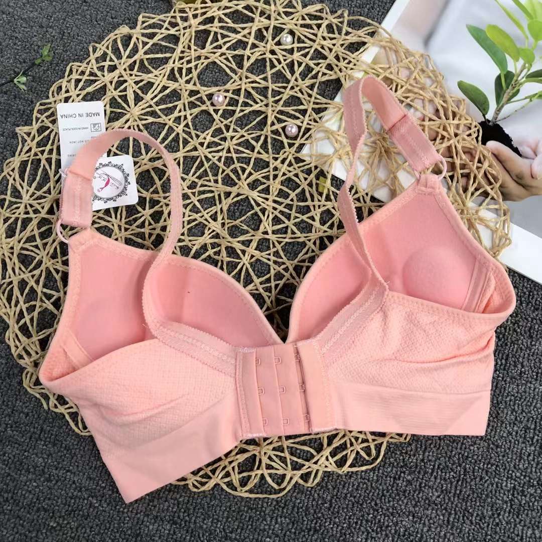 Filipinas Malasia brillante ropa interior sin costuras sexy sujetador inalámbrico de mama contrayendo sujetador anti-flacidez al por mayor