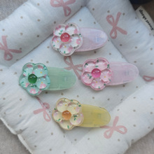 可爱果冻透色小花发夹刘海夹碎发侧边夹少女边夹子小碎花发卡百搭