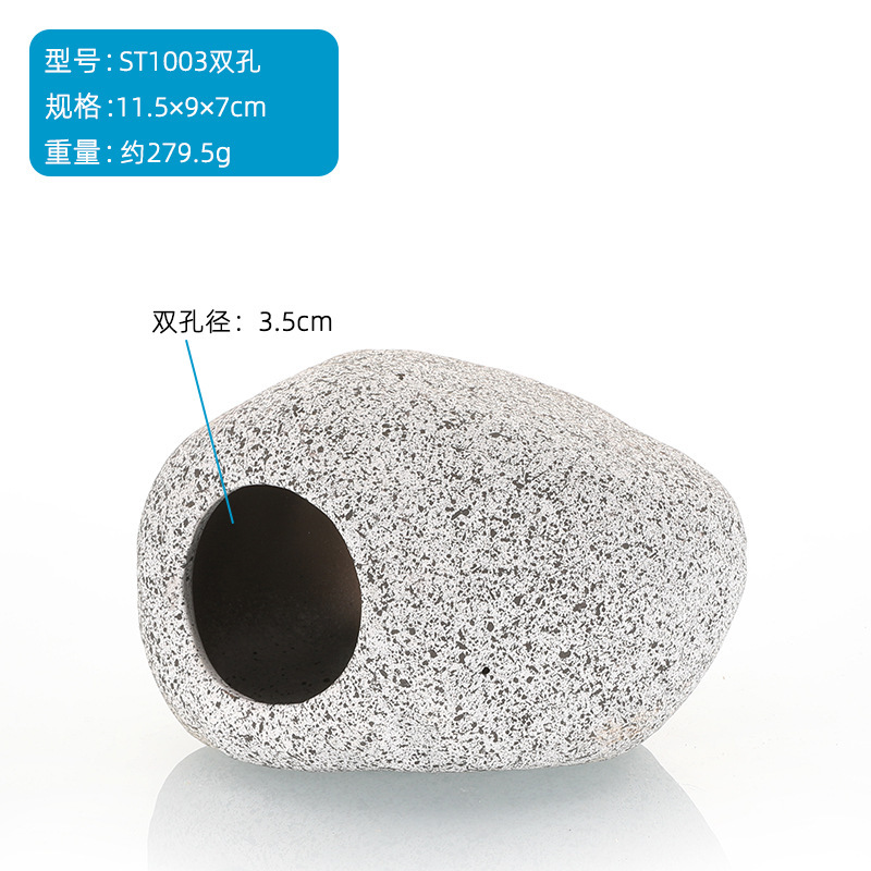 Suministros para mascotas Acuario Tanque de peces Decoración de paisajismo Tanque de barro de arena púrpura Casa de camarones Cichlid Tanque de refugio Tanque de cría Casa de peces