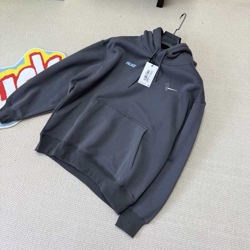 Cross-Border Wholesale 26Ss New Model Nk Collaboration Palace Hooded Pullover Thin Fleece Simple Long-Sleeve Sweatshirt Classic Versatile