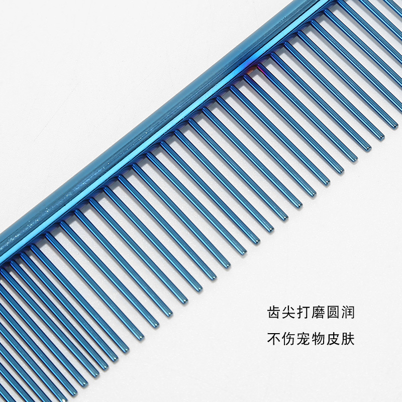 Suministros para mascotas Amazon nuevo flotante depilación peine para mascotas galvanoplastia peine de acero inoxidable peine de afeitar