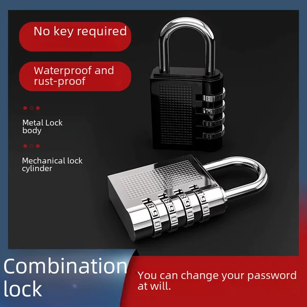 Password Padlock Waterproof and Rust-Proof Suitcase Lock Locker Bag Backpack Gym Home Lock Password Lock