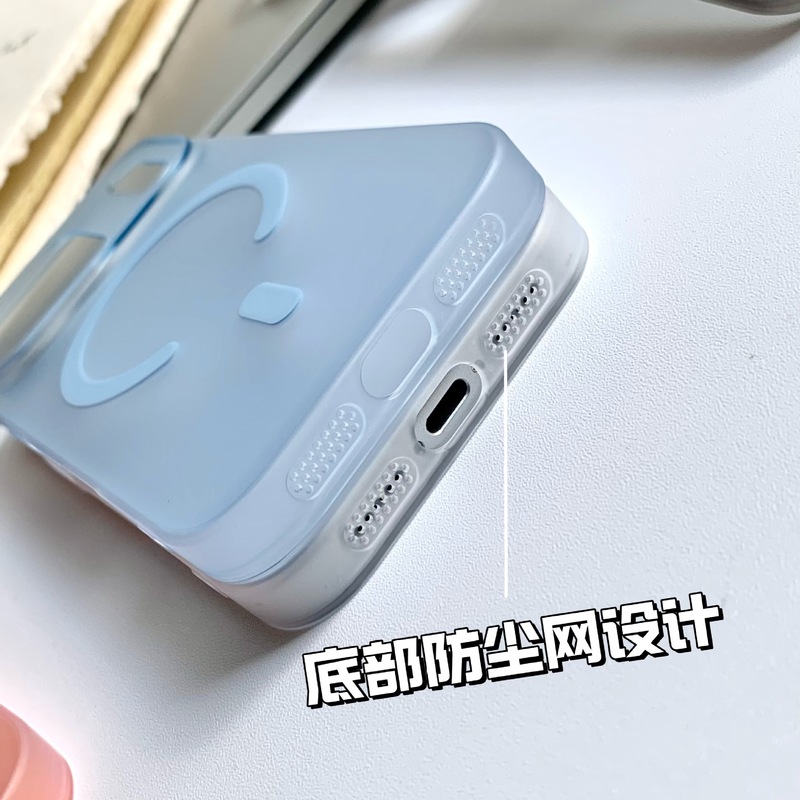 外贸适用iPhone17promax手机壳大孔磨砂肤感苹果16磁吸防摔保护套|undefined