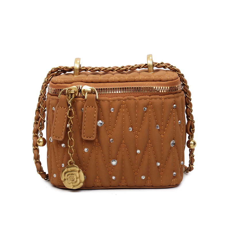 Bagos de caja transfronterizos de alto nivel de fragancia para mujeres 2025 nuevo estilo transfronterizo de cadena de diamante de alta moda bolso de hombro
