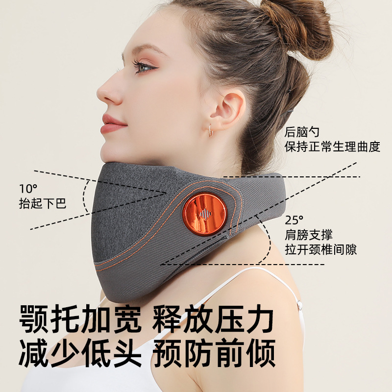 多機能頚椎マッサージャー首と肩のマッサージ枕 Bluetooth ワイヤレスエアバッグ空気圧リフティング首温湿布マッサージャー|undefined