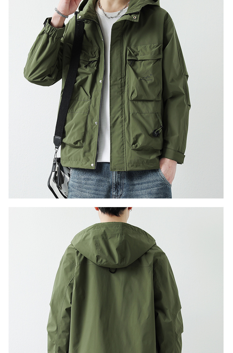 Herrenbekleidung Herren Frühlingsjacke Frühling Herren All-Match High-End Herrenjacke mit Kapuze Arbeitsjacke Lässiger Jugend-Studenten-Stil_voghion.com