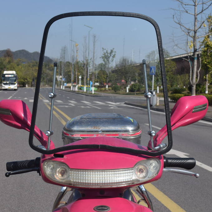 Electric Vehicle Front Windshield Tempered Glass Battery Pedal Type Motorcycle Windshield Glass High Definition Front Windshield