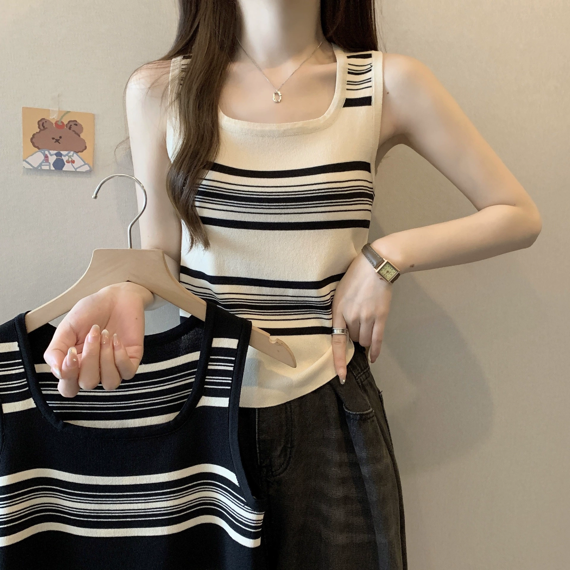 Модная майка больших размеров для женщин весны 2025 года, подходит для ношения в слоях или в одиночестве, облегающая, подчеркивающая и скрывающая фигуру.