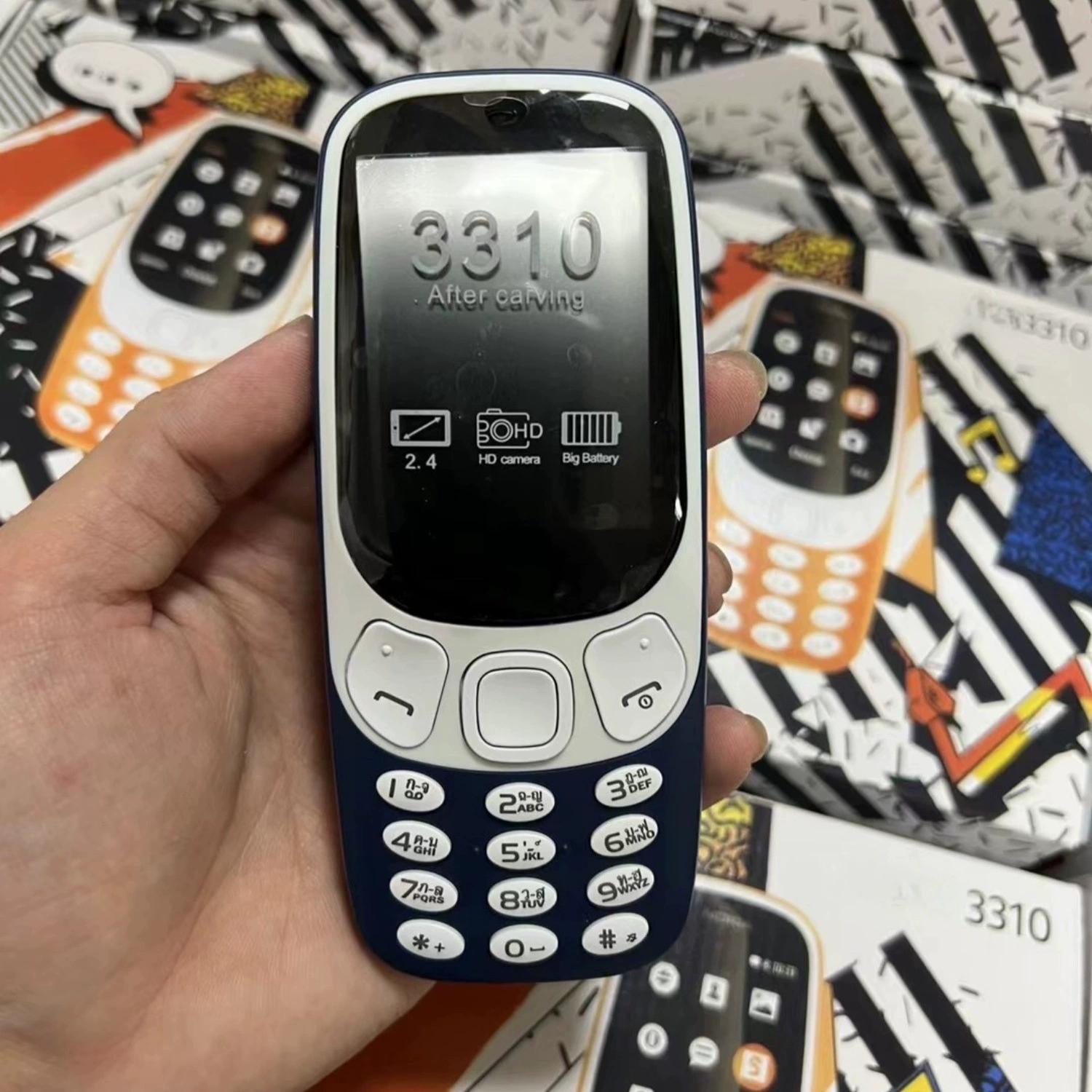 Международный мобильный телефон 3310 2.4 GSM неумный телефон 2G прямой ключ пожилой телефон с двумя картами