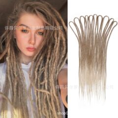 クロスボーダー化繊雷鬼汚いお下げかつら欧米のヒップホップのかぎ針の髪dreadlockカラークロスのお下げ