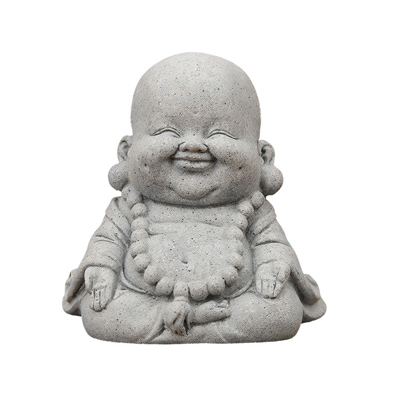 Adornos Zen de Monje Creativo, Decoración para el Hogar, Estatuas de Buda de Arenisca Verde, Accesorios para Té, Mascotas de Té Populares, Lindo Maitreya