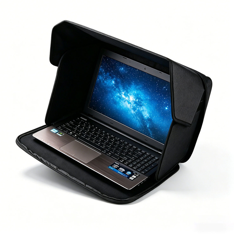 Cross-border in-stock outdoor laptop sunshade, computer privacy cover, foldable portable laptop protective case