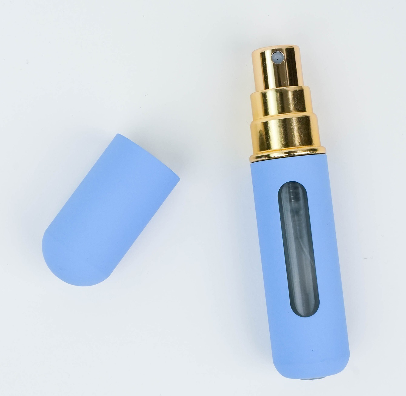 Botella de subenvasada con perfume en la parte inferior de 5ml, botella cosmética en aerosol reciclable, botella de pintura elástica de perfume de muestra portátil