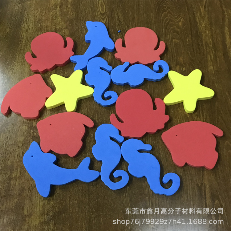 eva海绵冲压动物 EVA卡通洗澡玩具 戏水小动物浴室eva洗澡贴