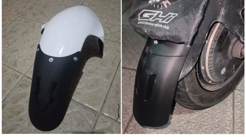 Motorcycle Extended Front Fender Modification Accessories Pedal Electric Tricycle Rear Wheel Fender Universal Water Retaining Leather