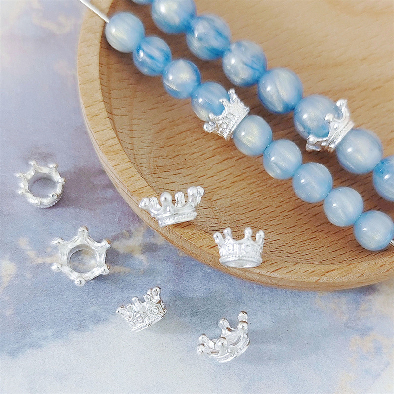 Crown large hole spacer beads alloy spacer beads bracelet beads accessories pendant diy bracelet woven necklace pendant Crown large hole spacer beads alloy spacer beads bracelet beads accessories pendant diy bracelet woven necklace pendant