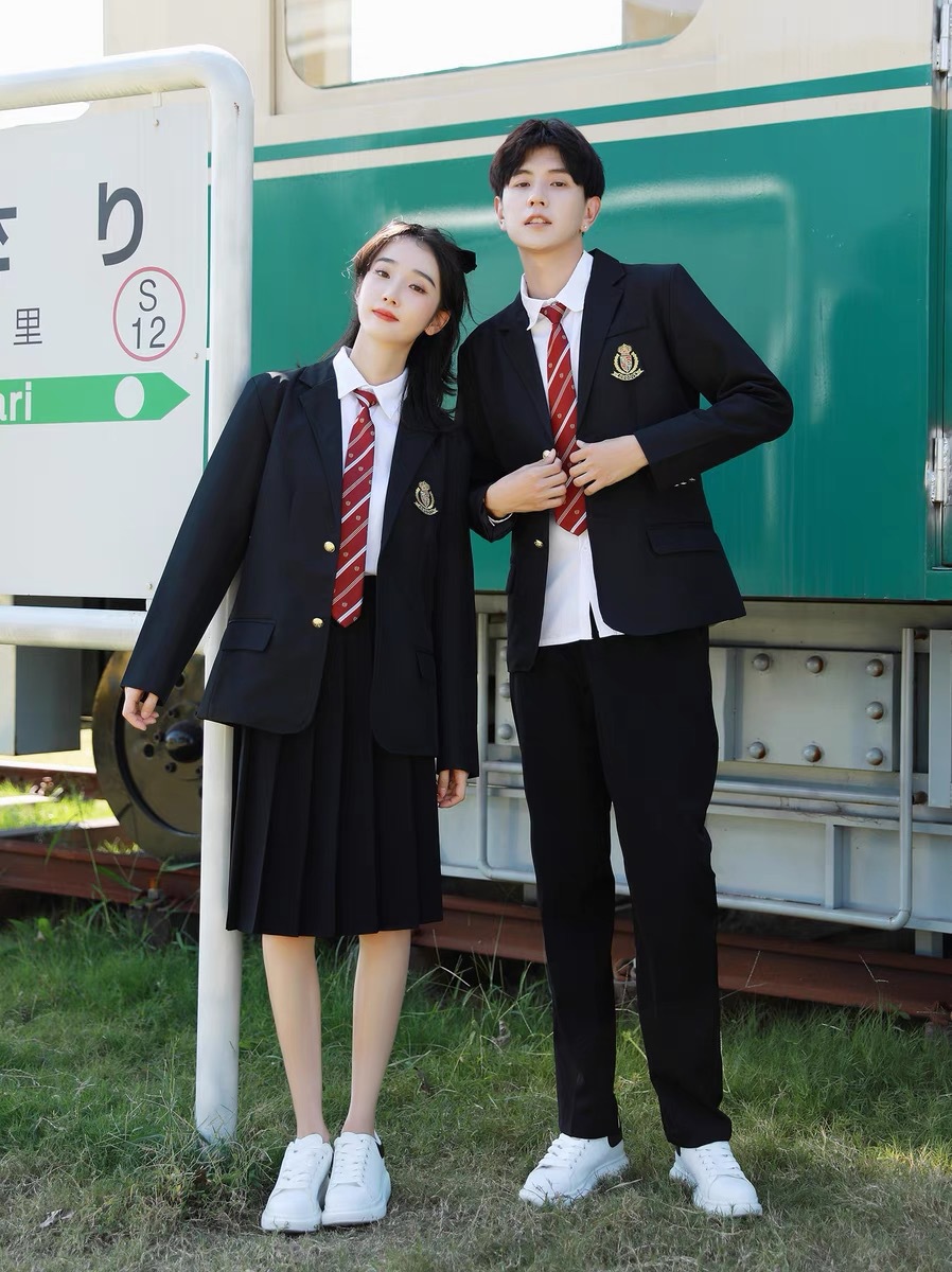韩式校服班服套装初高中学生英伦学院风春夏毕业季女护奶裙演出服-阿里巴巴