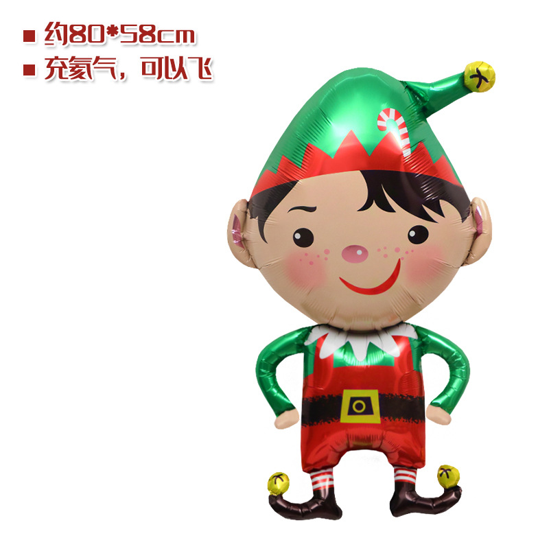 Tienda ventana Decoración Accesorios juguete globo Navidad caramelo muleta ancianos muñeco de nieve árbol de Navidad globo foto