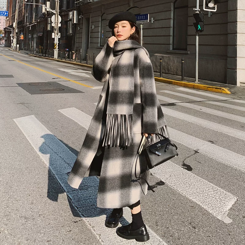 Retro double-sided winter woolen coat