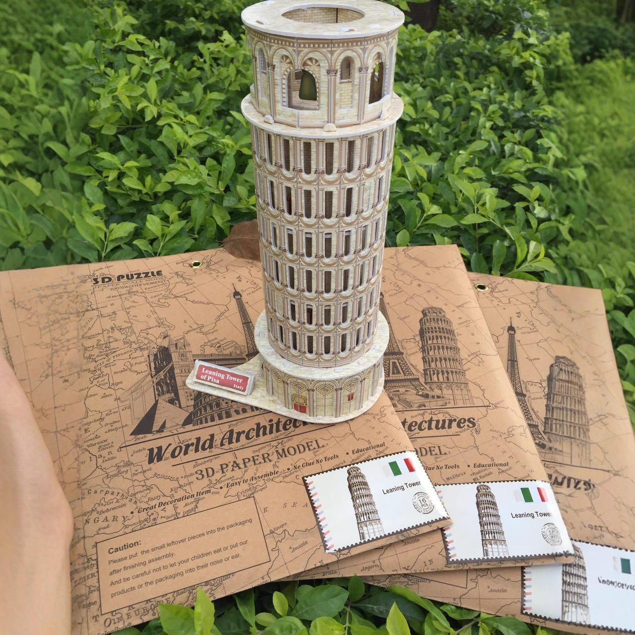 Rompecabezas tridimensional de papel 3D para niños DIY modelo de construcción pantalla Bo porcelana Eiffel creativo juguetes educativos hechos a mano image 3