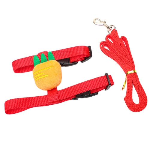 Rabbit Harness Pet Leash Cartoon Fruit Cat I-shaped Harness When Going Out to Walk Rabbit Rope
