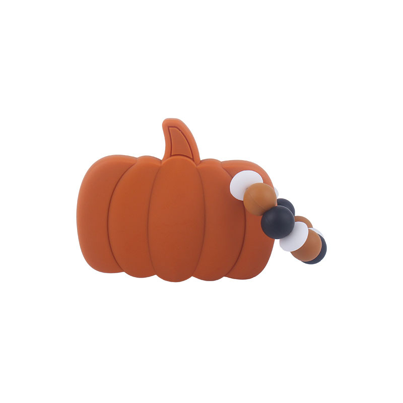Nuevo bebé suministros calabaza mordedor dientes molienda pulsera bebé calabaza cuentas de silicona pezón cadena anti-caída