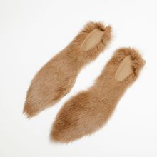 透氣加厚兔毛保暖毛毛鞋墊加絨真皮一體可拆卸棉鞋墊舒適毛絨冬季