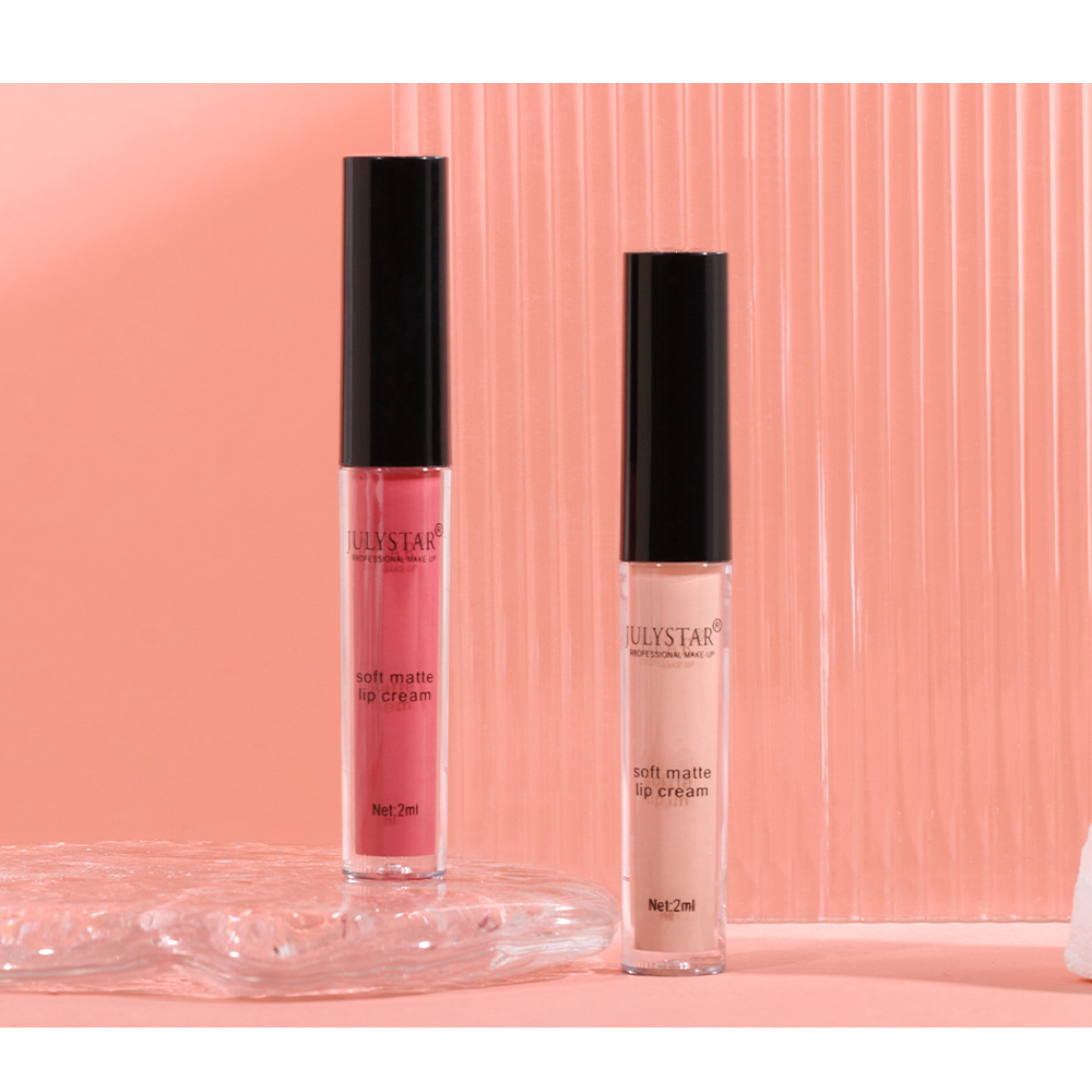 carina Makeup matte, multi-color lip gloss, easy to apply color, long-lasting, fading, non stick cup lipstick set box_voghion.com